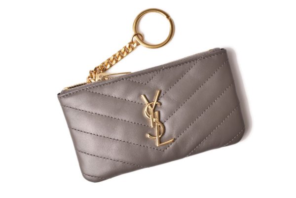 ysl 19 016 3 Saint Laurent Coin Case Card Case Monogram Quilted Black