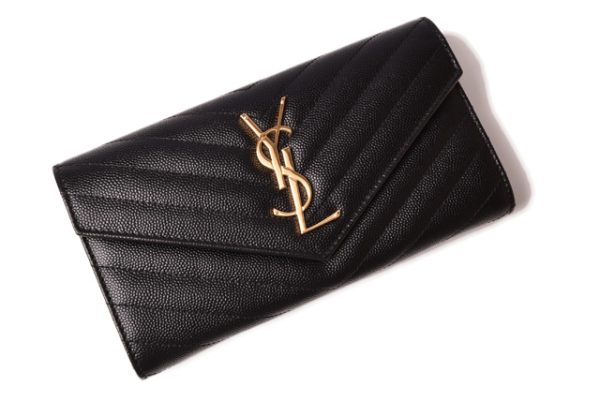 ysl 19 018 3 Saint Laurent Long Wallet Black