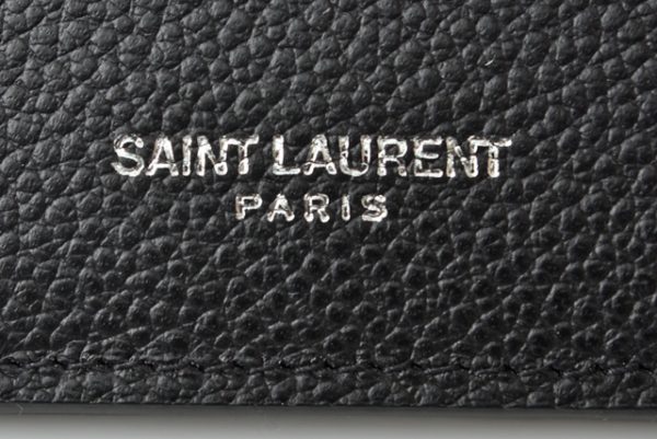 ysl 19 026 4 Saint Laurent Coin Case Card Case Calf Black White