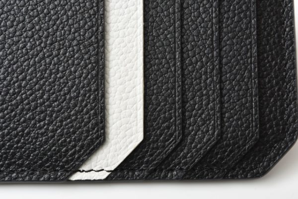 ysl 19 026 8 Saint Laurent Coin Case Card Case Calf Black White