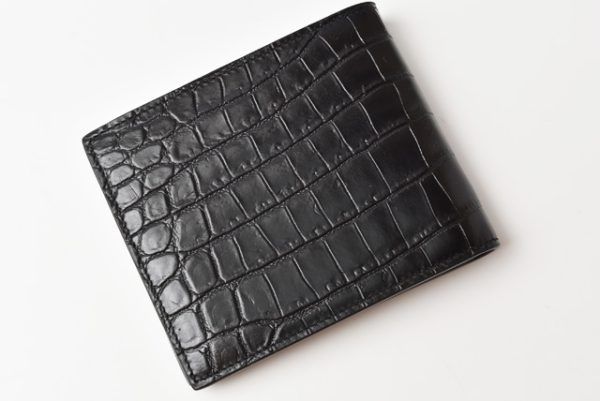 ysl 20 004 3 Saint Laurent Wallet Tiny Monogram EastWest Croco Black