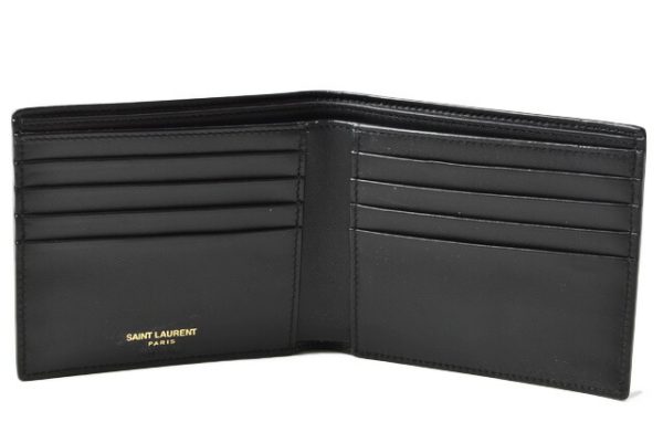 ysl 20 004 5 Saint Laurent Wallet Tiny Monogram EastWest Croco Black