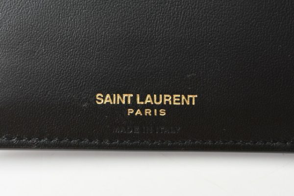 ysl 20 004 6 Saint Laurent Wallet Tiny Monogram EastWest Croco Black