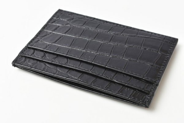 ysl 20 008 5 Saint Laurent Coin Case Tiny Monogram Crocodile Black