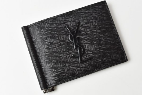 ysl 20 009 2 Saint Laurent Money Clip Wallet Bill Clip Wallet Black