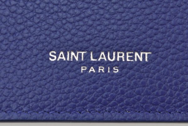 ysl 201027 532 09 4 Saint Laurent Coin Case Ship Pouch Calf Purple