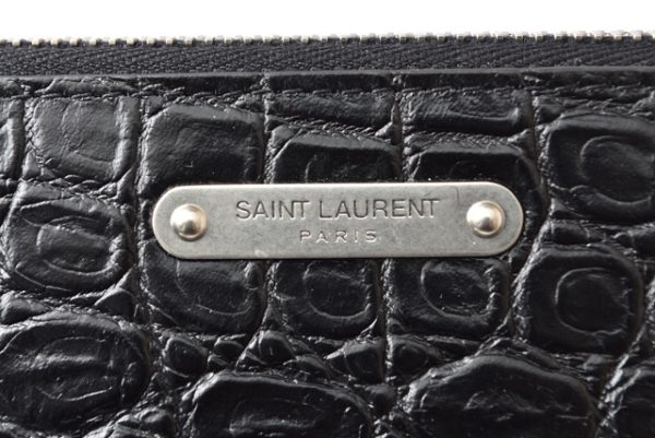 ysl 201115 195 2 4 Saint Laurent iPad Mini Case Crocodile Black