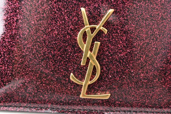 ysl 201115 195 7 3 Saint Laurent Card Case Monogram Patent Bright Fuxia