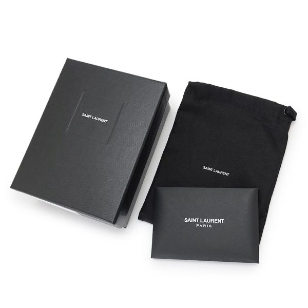 ysl cwallet box3 Saint Laurent Tri FWallet Monogram Tiny Black