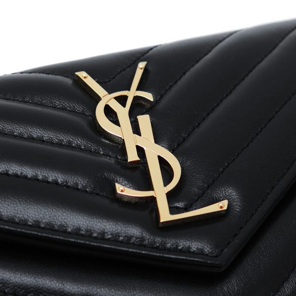 ysl372264 5 Saint Laurent Long Wallet Cassandra Quilted Black