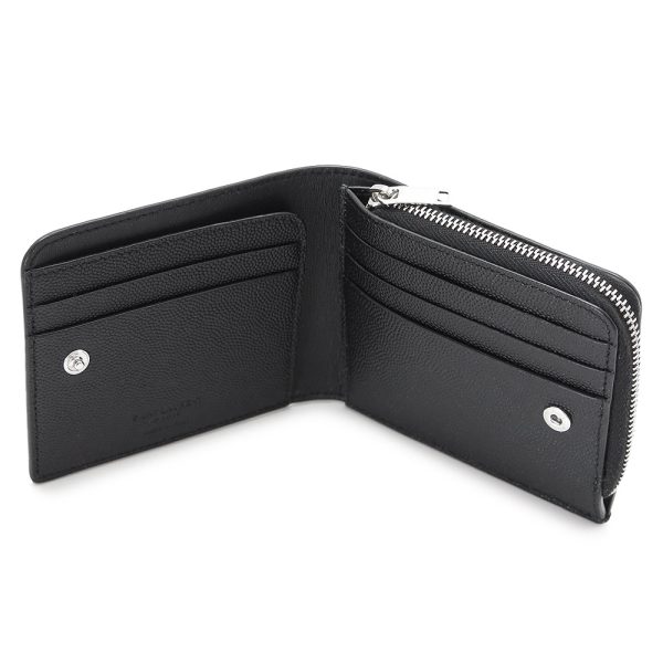 yslewwallet 3 Saint Laurent Bi FWallet Black