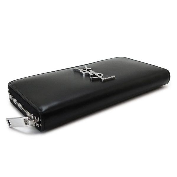 ysllongwallet 3 Saint Laurent Long Wallet YSL Monogram Cassandra Black