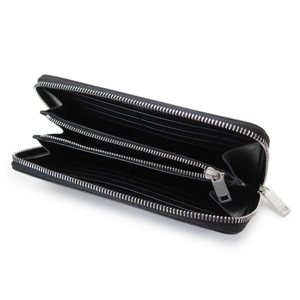 ysllongwallet 4 Saint Laurent Long Wallet YSL Monogram Cassandra Black