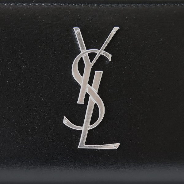 ysllongwallet 5 Saint Laurent Long Wallet YSL Monogram Cassandra Black