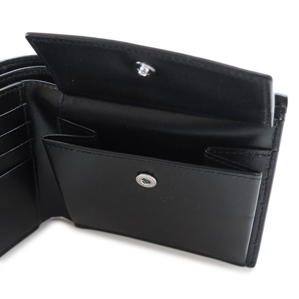 yslmenswallet 6 Saint Laurent Bi FWallet Monogram Black