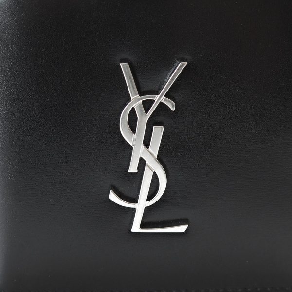 yslmenswallet 7 Saint Laurent Bi FWallet Monogram Black