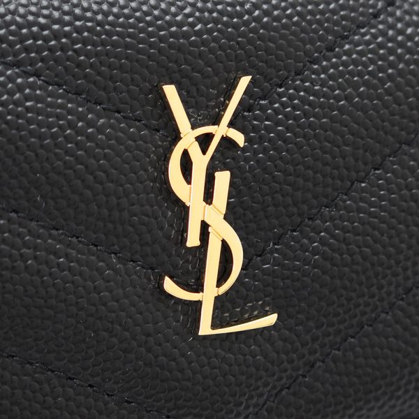 ysltinywallet 6 Saint Laurent Tri FWallet Monogram Tiny Black