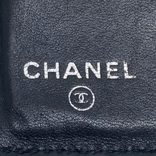 z0003146 10 CHANEL 255 Plate BifLong Wallet Black