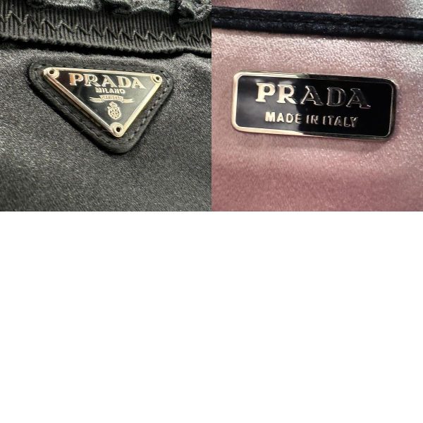 z1493 11 c PRADA handbag satin black