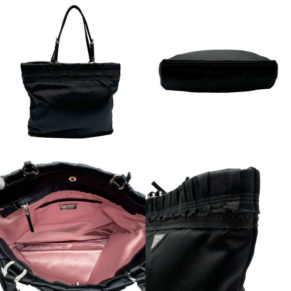 z1493 3 c PRADA handbag satin black