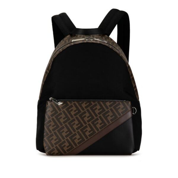 065uvj3bxjel1rgh 1 Fendi Zucca Nylon Rucksack Black