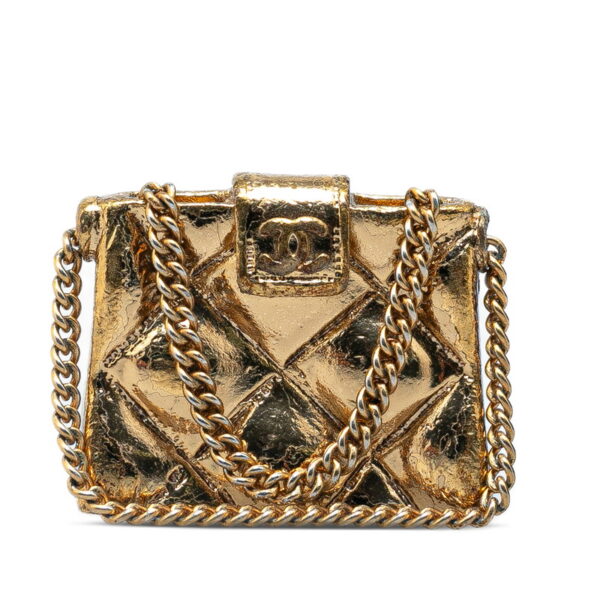 0ziulboaq5jh4qjl 1 Chanel Coco Mark Chain Matelasse Bag Brooch Plated