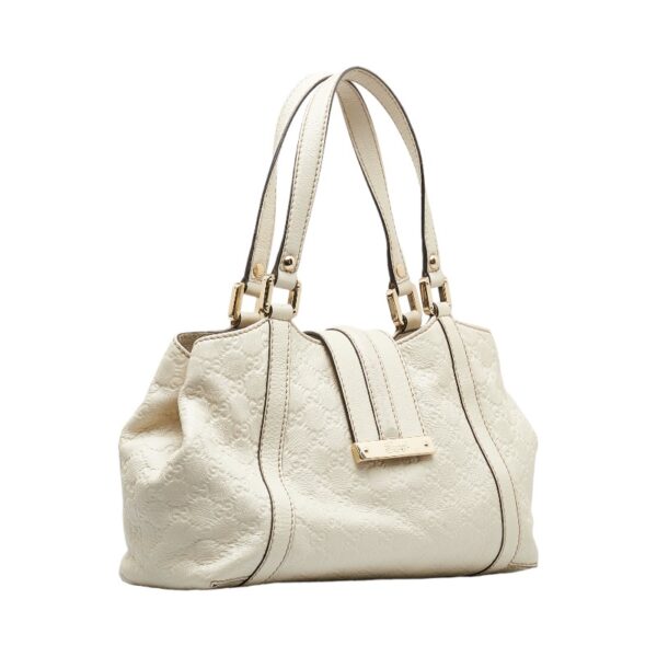 1 0109867 2 Gucci Guccisima Tote Bag White