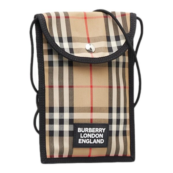 1 0110211 2 Burberry Nova Check Shoulder Bag Beige Multicolor