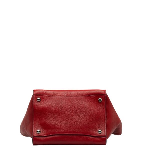 1 0126330 5 Prada Triangle Plate 2WAY Shoulder Bag Red