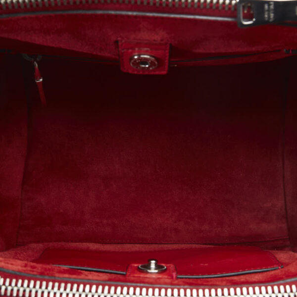 1 0126330 7 Prada Triangle Plate 2WAY Shoulder Bag Red