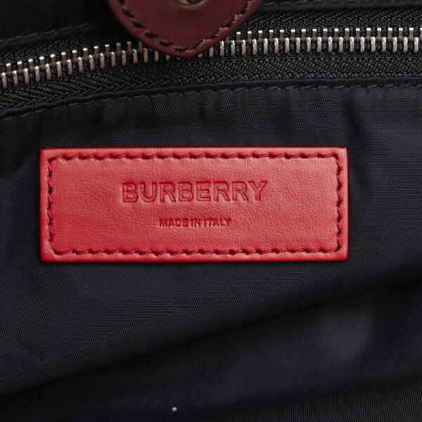 1 0127012 7 Burberry TB Monogram Drawstring KnapSac Nylon Red Beige