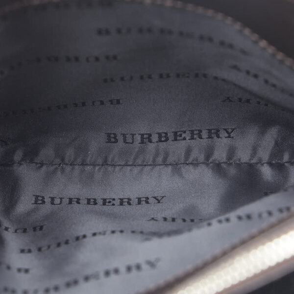 1 0129138 9 Burberry Nova Check Handbag White Black