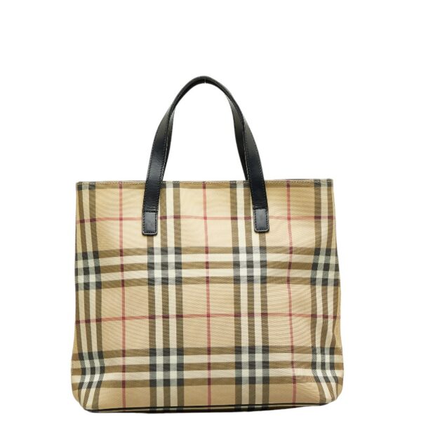 1 0129198 1 Burberry Nova Check Handbag Beige Multicolor