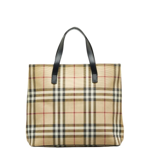 1 0129198 3 Burberry Nova Check Handbag Beige Multicolor