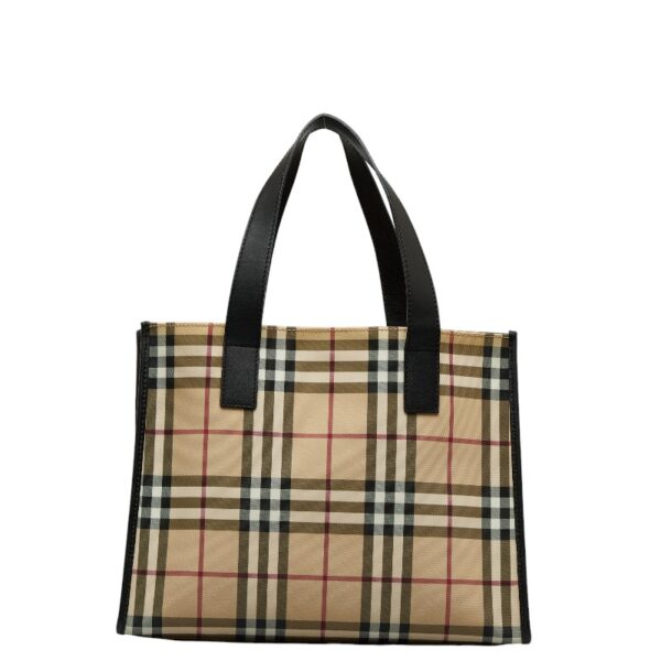 1 0129199 1 Burberry Nova Check Handbag Beige