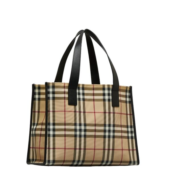 1 0129199 2 Burberry Nova Check Handbag Beige