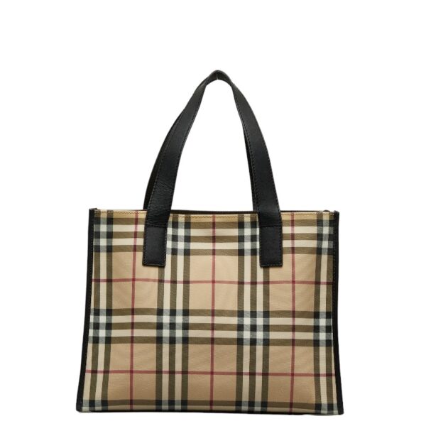 1 0129199 3 Burberry Nova Check Handbag Beige