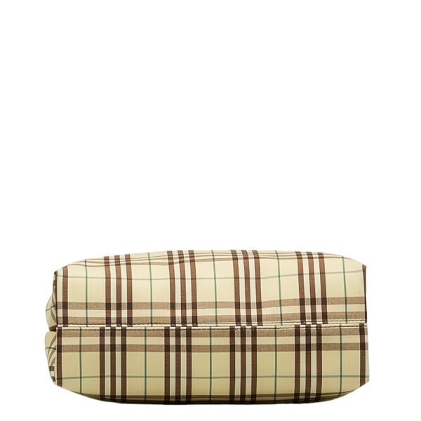 1 0131279 4 Burberry Check Tote Bag Yellow Brown