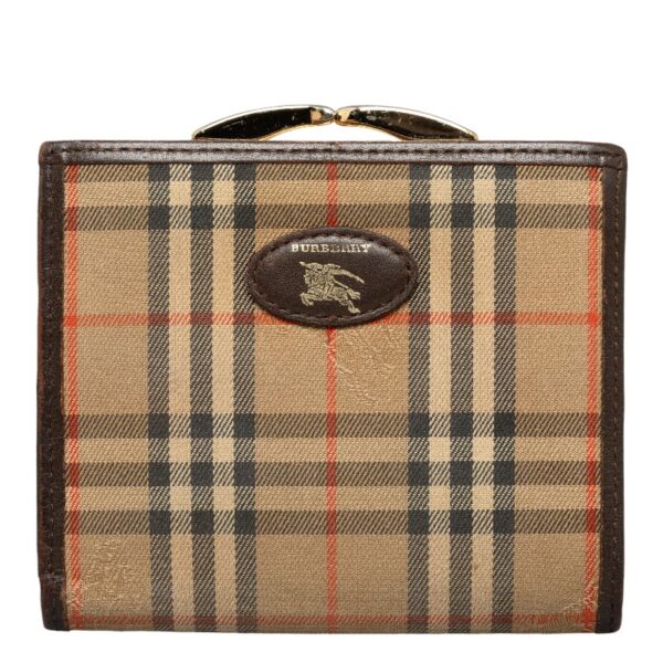 1 0135626 1 Burberry Nova Check Shadow Horse Wallet Beige Brown