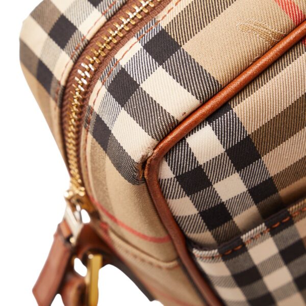 1 0136033 5 Burberry Nova Check Shadow Horse Shoulder Bag 2Way Beige