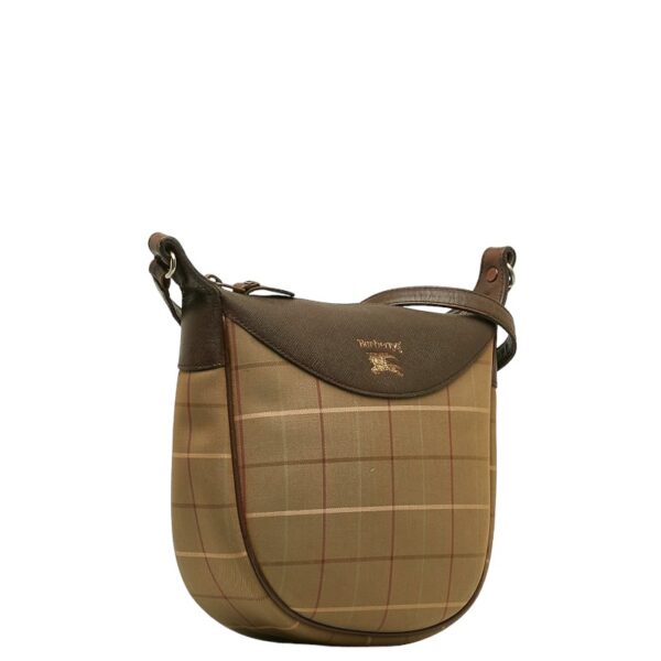 1 0136806 2 Burberry Check Crossbody Shoulder Bag Khaki Brown