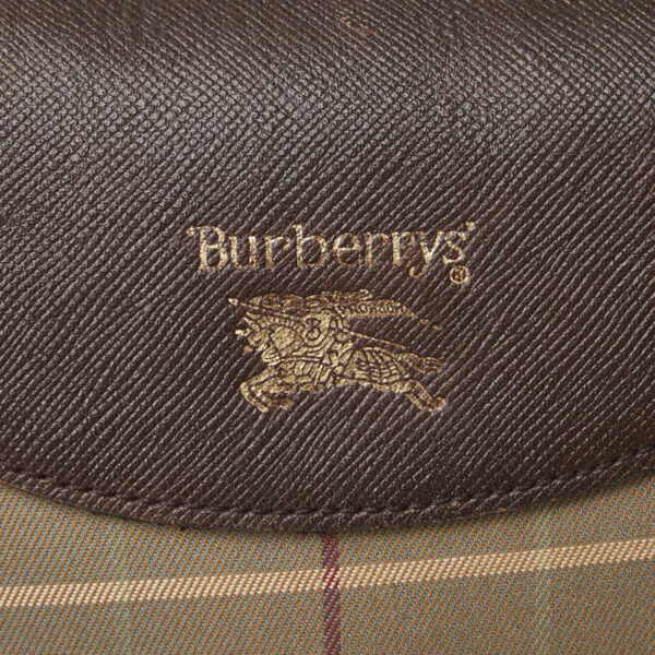 1 0136806 9 Burberry Check Crossbody Shoulder Bag Khaki Brown