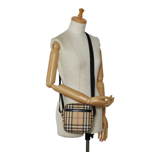 1 0136894 10 Burberry Nova Check Crossbody Shoulder Bag Beige