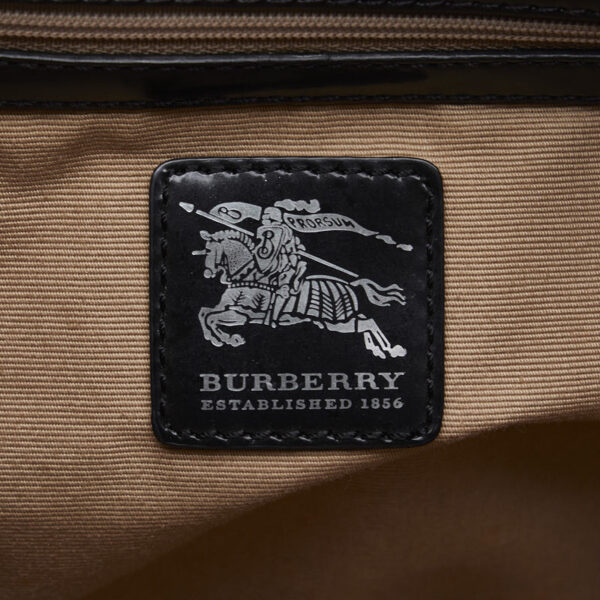 1 0138425 9 Burberry Nova Check Shadow Horse One Shoulder Bag Beige Black