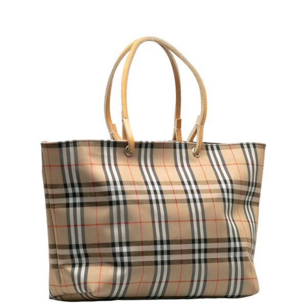 1 0138976 2 Burberry Nova Check Handbag Beige Multicolor