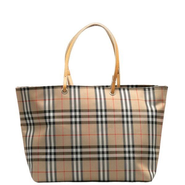 1 0138976 3 Burberry Nova Check Handbag Beige Multicolor