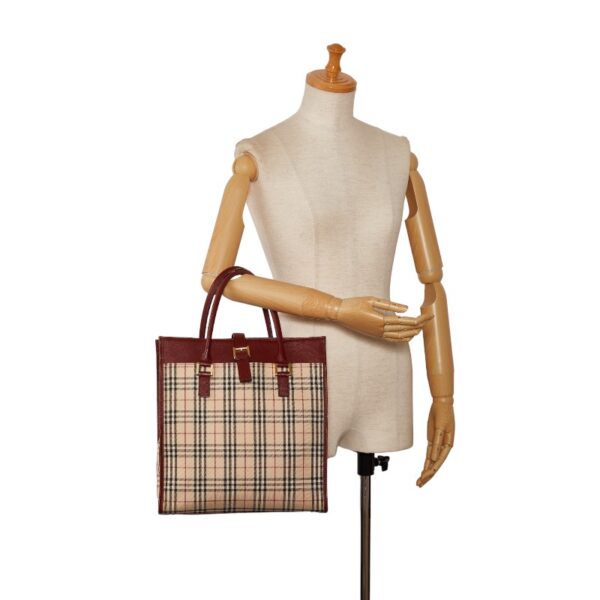 1 0139102 9 Burberry Nova Check Tote Bag Beige Multicolor