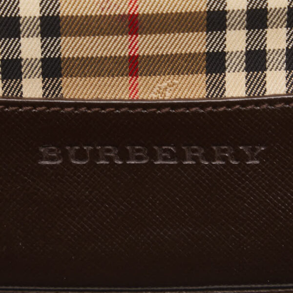 1 0139204 7 Burberry Nova Check Shadow Horse Handbag Beige Brown