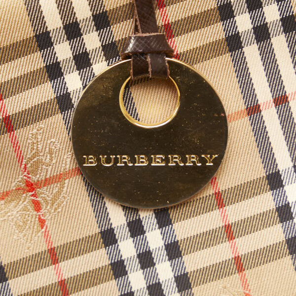 1 0139204 8 Burberry Nova Check Shadow Horse Handbag Beige Brown