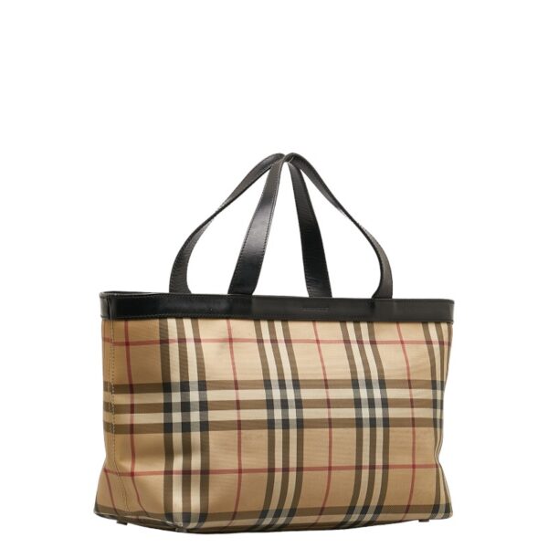 1 0140162 2 Burberry Nova Check Handbag Beige Black